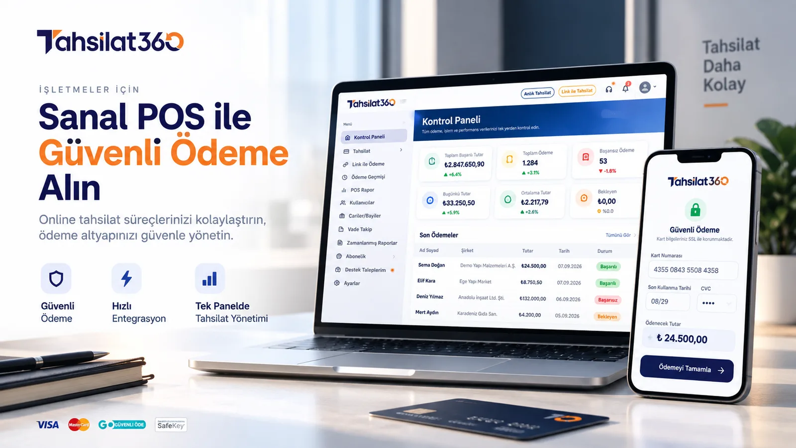 Tahsilat360 online tahsilat sistemi ve dijital ödeme yönetimi