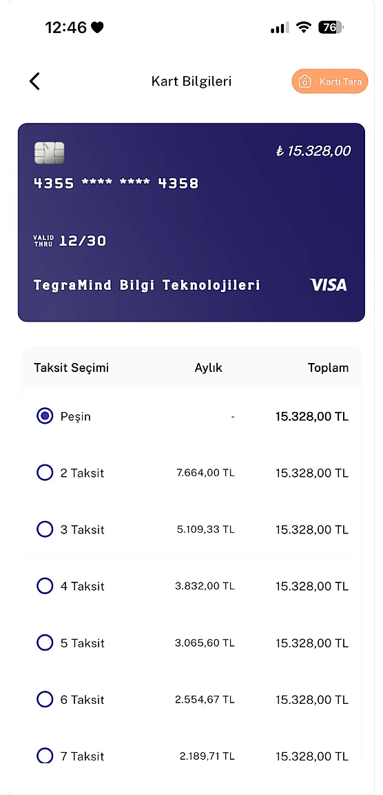 Tahsilat360 Android uygulaması ekranı
